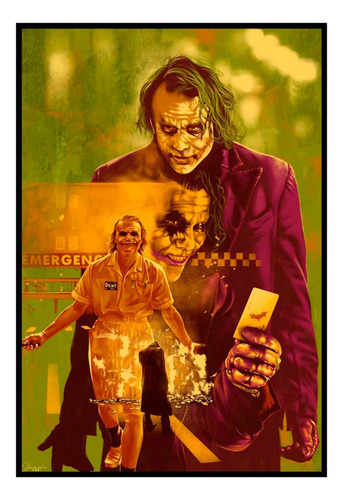 Cuadro Premium Poster 33x48cm Joker Heath Ledger