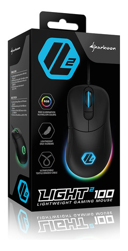 Mouse Gamer Sharkoon Light2 100 5000dpi Rgb 20grs Pixart