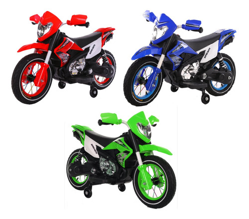 Moto Cross Nene Electrica A Bateria 6v Musica Luz Babymovil 