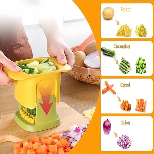 2 Packfrench Fry Cutter,chop Box,waffle Fry Cutter,potato Cr