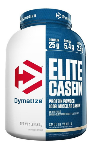 Elite Casein Caseina Dymatize 4lbs  Bcaa Glutamina + Envio