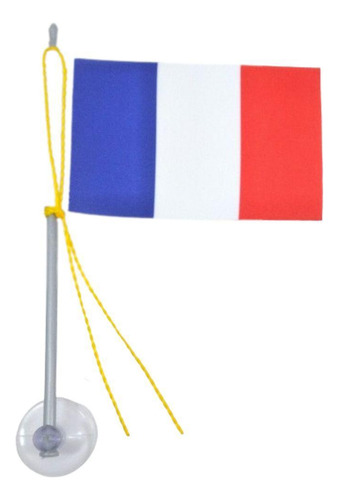 Mini Bandeira França Com Ventosa (5,5cm X 8,5cm)