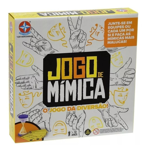Jogo De Mímica Para 3 A 6 Jogadores Original Estrela C461