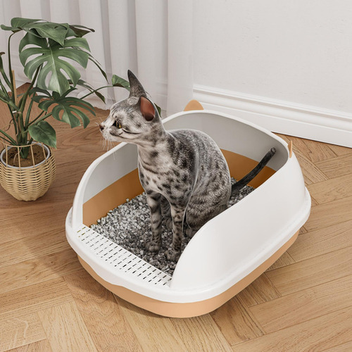Cajas De Arena Para Gatos Gatos De Interior Bedpan Rosa S
