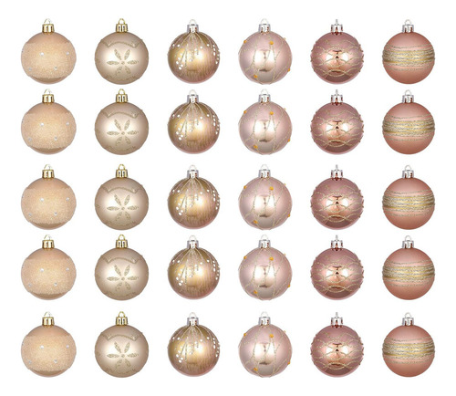 30x Bolas Navideñas Artesanales, Adornos Navideños Para El