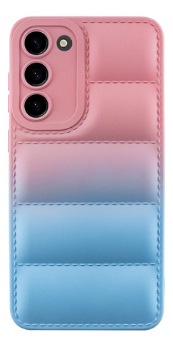 Funda Cubre Mod Puffer Perlada Bicolor Para Samsung S23 Plus