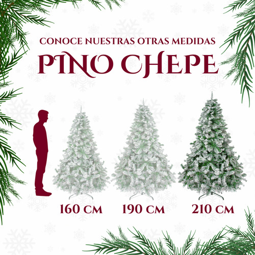 Arbol Navidad Nevado Frondoso Artificial 2.10 M Pino Pachon
