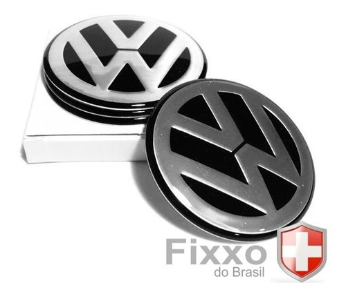Imagem 1 de 1 de Emblema Adesivo Novo Calota Roda Volkswagen (51mm) Jg. 4pçs