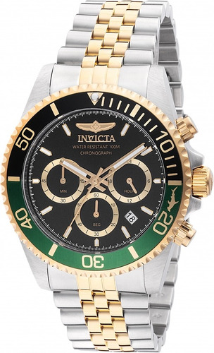 Precioso Reloj Invicta Pro Diver 48116 Hombre Dorado Verde Plateado/dorado Verde/dorado Negro (Reacondicionado)