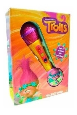 Micro De Mano Con Amplificador Y Ritmos- Trolls