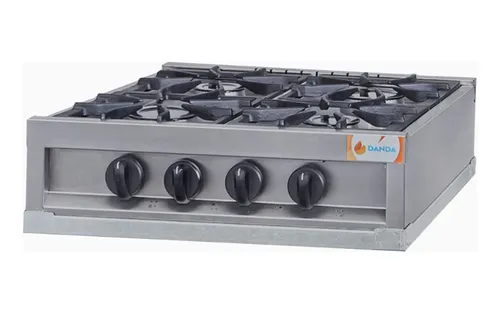 comprar Anafe 4 Hornallas Industrial Acero Inoxidable Alto A Gas
