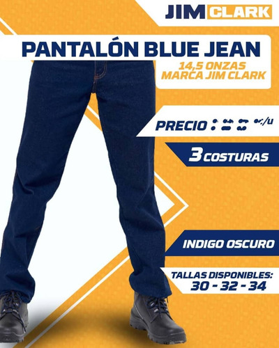 Jeans De Seguridad Triple Costuras 14 Onz De Caballeros !!!