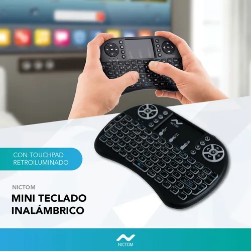 Teclado Inalámbrico Retroiluminado Nictom Para Convertidor