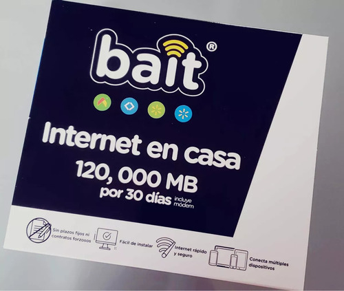 Internet En Casa Bait | 120,000 Mb Por 30 Días | Hogar