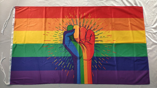 Bandera Lgbt Rainbow Power Y Rainbow Peace & Love 90 X 150cm