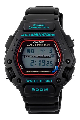 Relógio Casio Dw-290-1vs Militar Cronógrafo - Refinado
