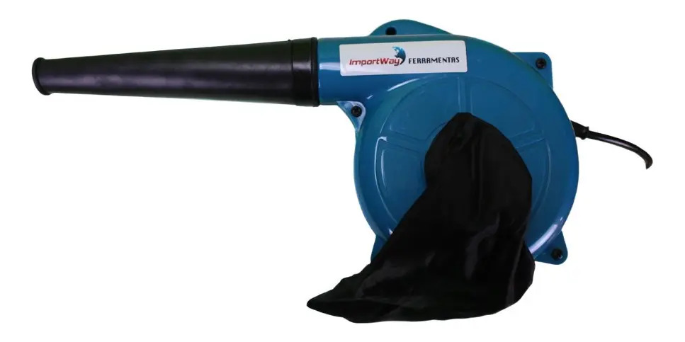 Soprador Aspirador Importway IWSA-110 Elétrico De 600W Azul Jardim Carro Quintal
