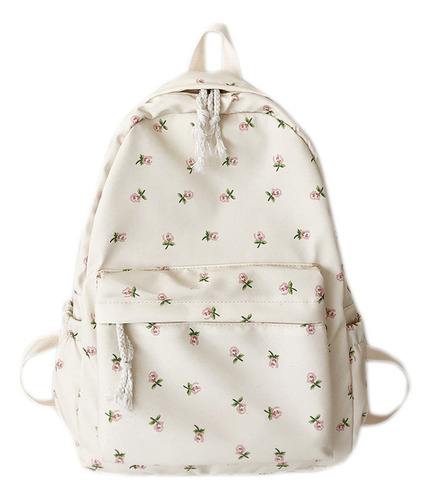 Mochila Con Estampado Floral Para Niñas Adolescentes, Estudi