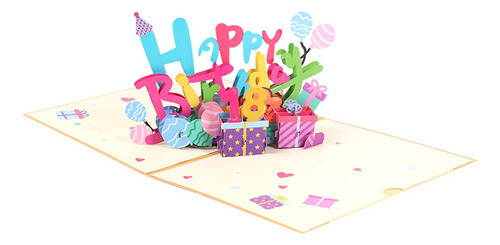 Tarjeta De Feliz Cumpleaños Con Tarjeta De Nota Y Sobre,