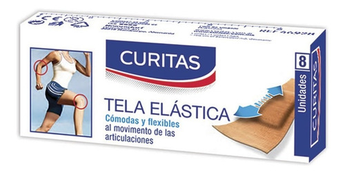 Curitas Tela Elástica 1 Cajita X 8 U 