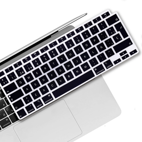 Cubreteclado Español Compatible Con Macbook Air 2020 - 2021 Color Negro