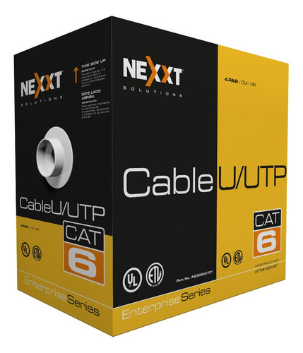 Bobina Nexxt De Cable Utp Cat.6 4 Pares 305m Gris