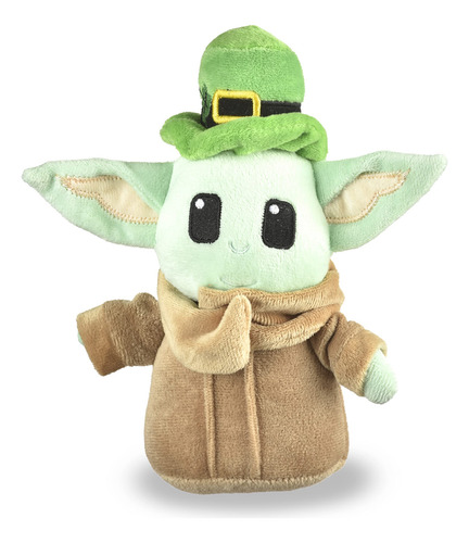 Star Wars St Patty's 6 Grogu Leprechaun Squeaker Pet Toy |