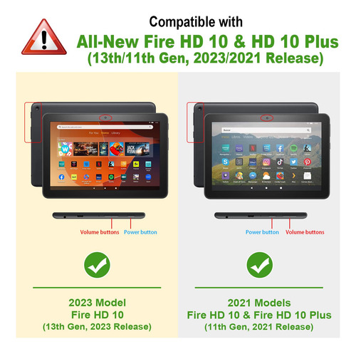 Funda Tipo Folio Fintie Para Tablet Amazon Fire Hd 10/10 Plu