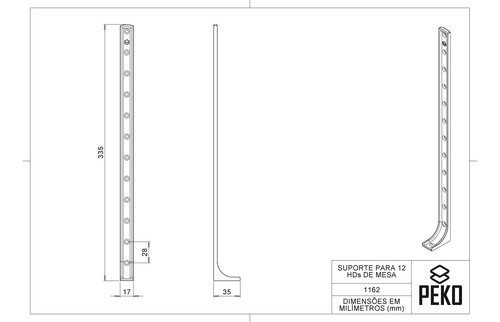 Suporte Rack Externo Vertical Até 12 Hd/ssd Organizador Mesa