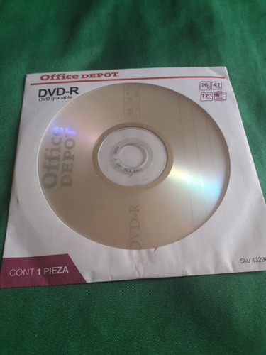 Dvd Grabable Marca Office Depot Paquete De 3 Dvds Con Sobre | Meses sin  intereses