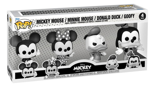 Funko Pop! Mickey And Friends Black And White 4-pack Sams
