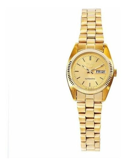 Reloj Mujer Seiko 5 Oro Tone Automatico Jubilee Band Suaa86k | Cuotas sin  interés