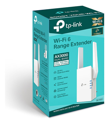 Tp-link Re705x Mesh Wifi 6 Extensor 5 Ghz 2,4 Ghz Ax3000