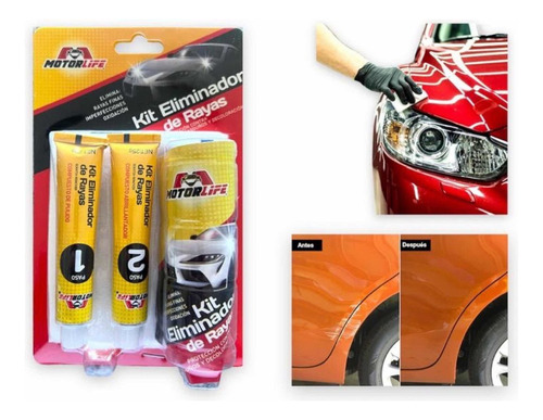 Kit Eliminador Reparador De Raya Rayones Rayas Pintura Auto