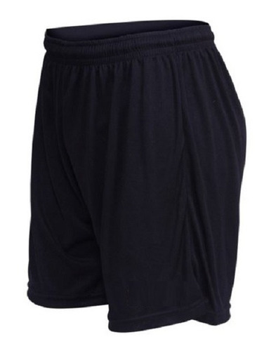 Short De Futbol Drb Negro Liso Costuras Reforzadas