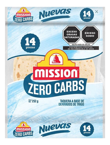 3 Pza Tortilla Mission De Harina De Trigo Zero Carbs 252 G