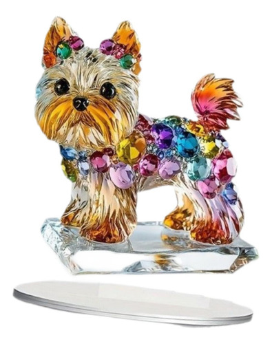 Decoración De Mesa De De Perro Acrílico 2d De Arte De