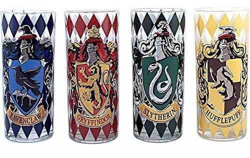 Silver Buffalo Harry Potter Movie 1-8 House Crests Tumbler S