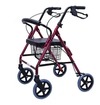 Comprar Andador Ortopedico Plegable C\u002Fruedas Frenos Asiento Canasto