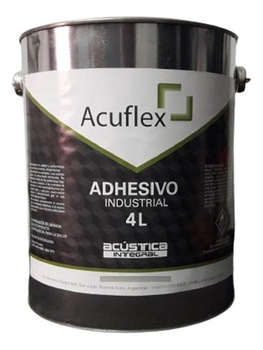 Cemento De Contacto Adhesivo Acuflex Lata X 4 Litros (prof.)