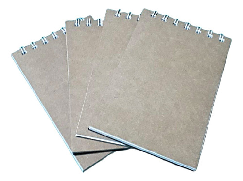 Libreta Anotador Anillado Tapa Kraft X 20 Marrón Claro
