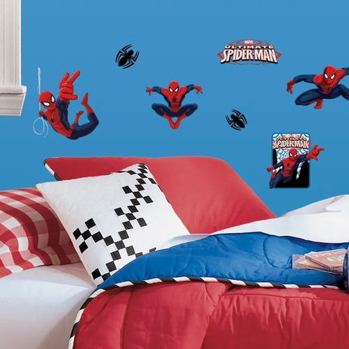 Imagem 3 de 5 de Adesivo De Parede Homem-aranha - Rmk1795scs Reutilizável