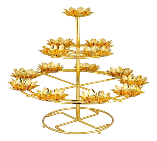 Tíbet Candelabro Buddha Ghee Soporte De Lámpara Luz