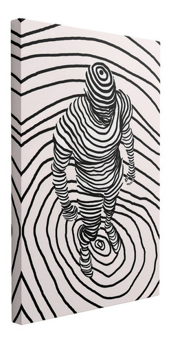 Cuadro Minimalista Abstracto El Hombre De Las Líneas 70x105