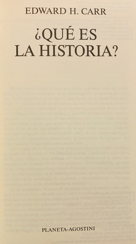 ¿qué Es La Historia? Edward H. Carr
