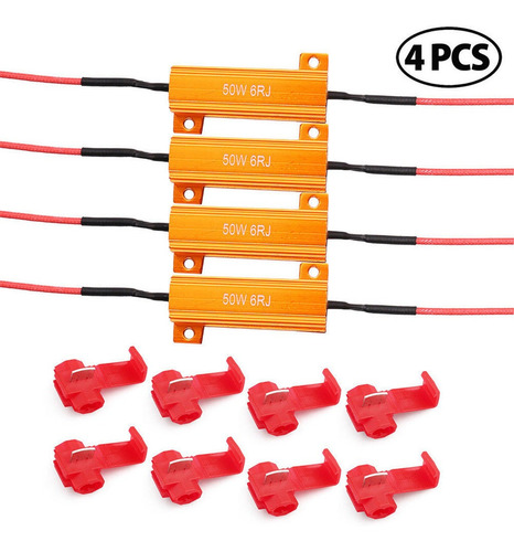 Imagen 4 de 9 de 4pcs 50w 12ohm 12rj Led Resistencia De Carga Decodificador F