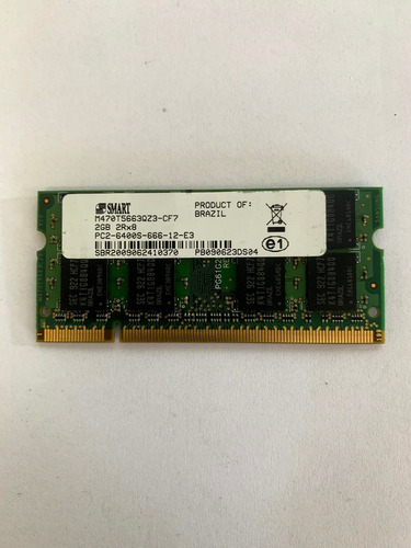 Memória Smart 2 Gb 2rx8 Pc2-6400s-666-12-e3 M470t5663qz3-cf7