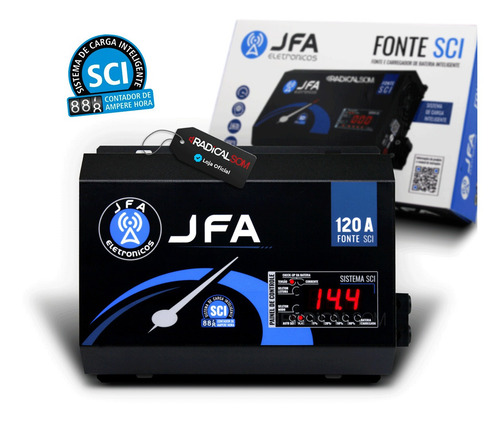 Imagem 1 de 5 de Fonte Automotiva 120a Amperes Jfa Carregador