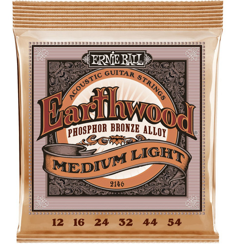 Ernie Ball Cuerdas Para Guitarra Acustica Phosphor Bronze Medium Light