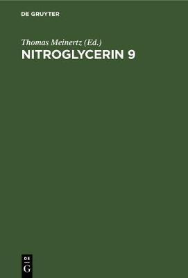 Libro Nitroglycerin 9 : Nitrates And Mobility. 9th Hambur...
